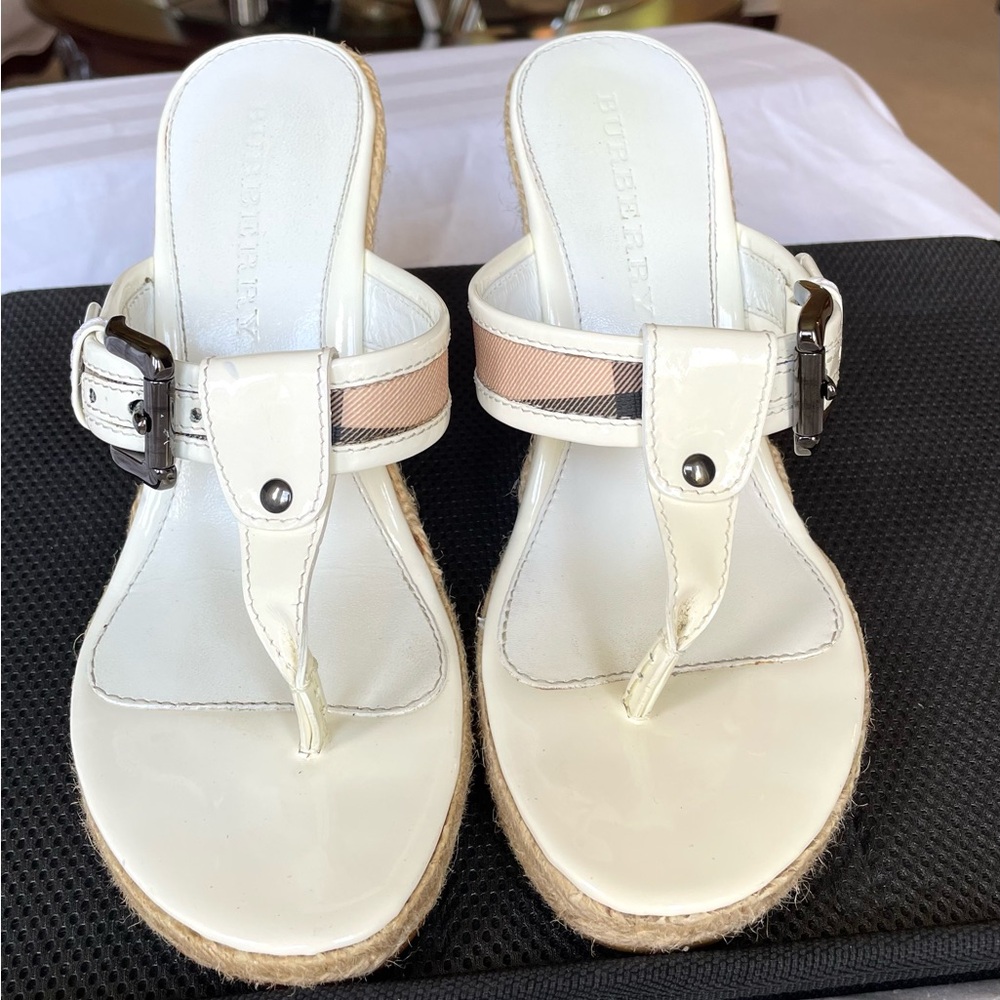 BURBERRY Wedge Sandals - Size 38